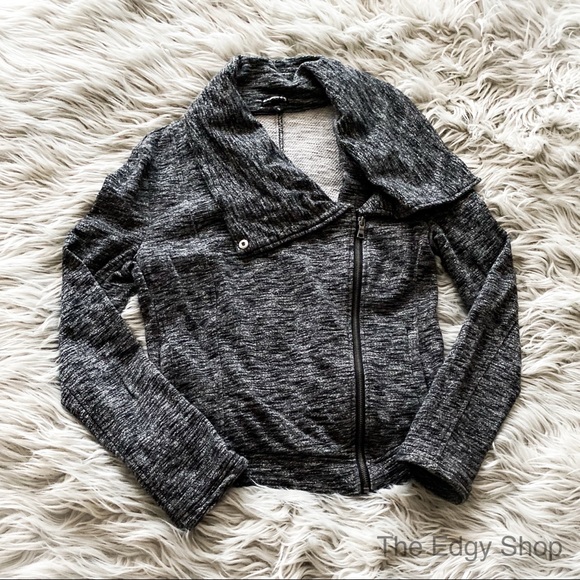 Express Jackets & Blazers - Express | Knit Spacedye Marled Moto Jacket